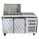 54'' CHEF Salad Prep Table With Sneeze Guard GN-2100SALGC
