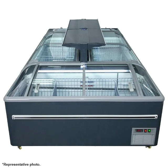 72'' CHEF Combined Island Freezer with Sliding Glass Top CQS-18D