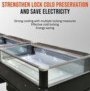 80'' CHEF Island Open Display Cooler Freezer VISION-200