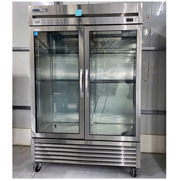 55'' True Double Glass Door Reach in Cooler Used FOR01725-21