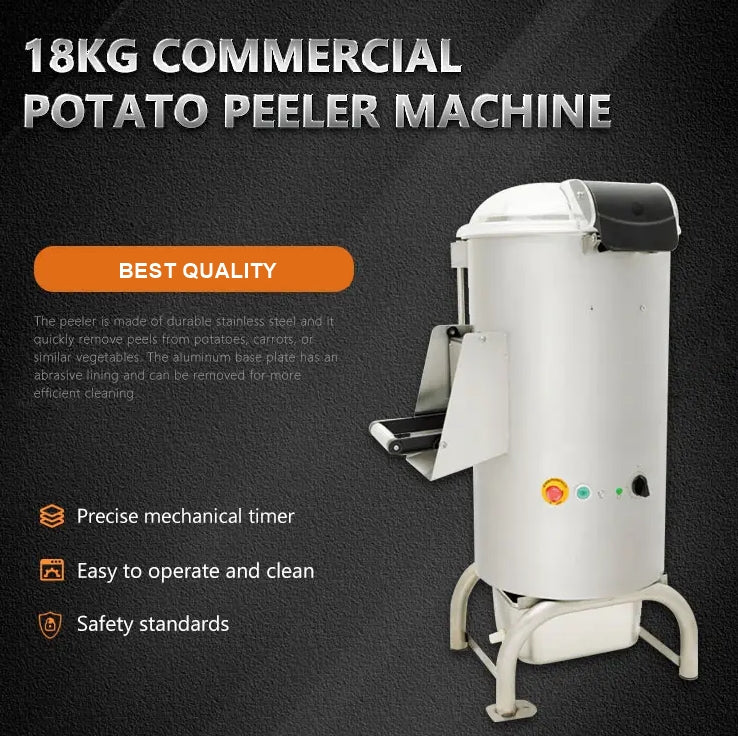 Commercial Grade Floor Potato Peeler 28 Liter Capacity, PP18SF