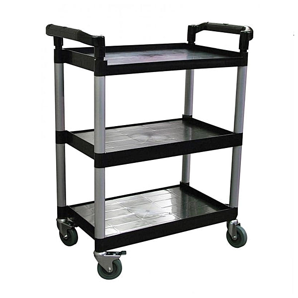 Omcan Black Plastic Bussing Cart with 16″x24.75″ Tray, 24183