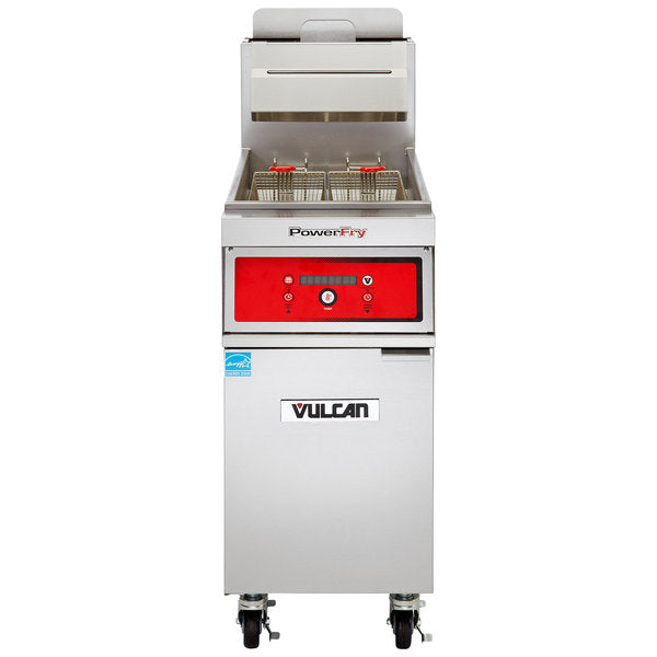Vulcan Floor Model Gas Fryer Built-In Filtration System 45LBS Capacity, 1VK45DF