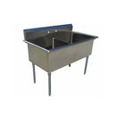 EFI 18″ x 18″ x 13″ Economy Center Drain Two Compartment Sink with No Drain Board SI818-2NC-E