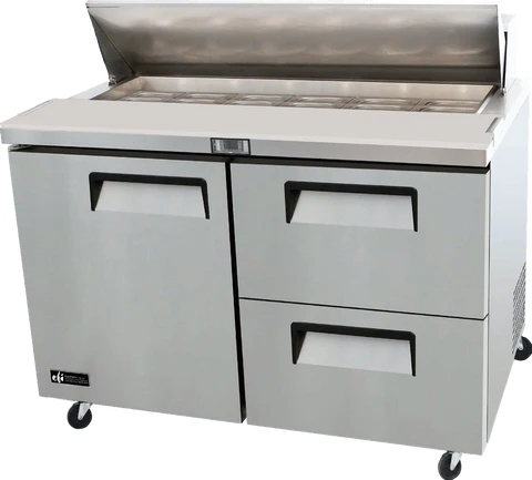 EFI 48.2" Refrigerated Prep Table with One Door & Two Drawers CSDW2-48VC