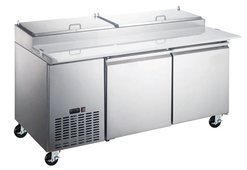 71" Windchill Double Door Refrigerated Pizza Prep Table WC-2DPPT-HC
