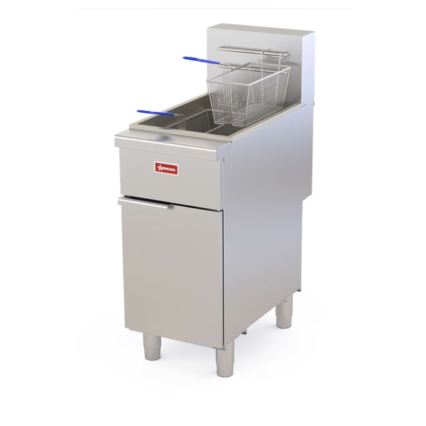 50 lbs. Capacity Natural Gas Open Pot Floor Model Fryer - 122,000 BTU 48550