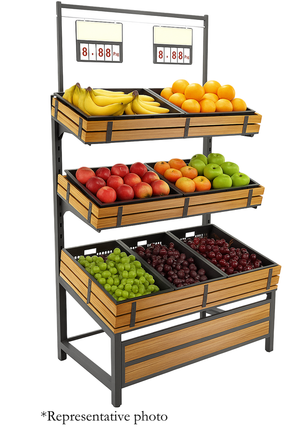 54'' Fruit & Vegetable Single Side Rack HBR-3002