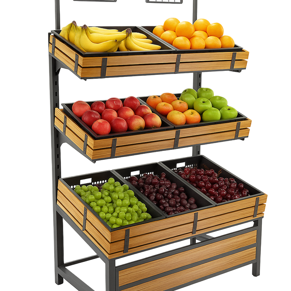 54'' Fruit & Vegetable Single Side Rack HBR-3002