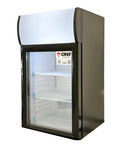CHEF 13'' Countertop Glass Door Mini Display Beverage Cooler 21L Capacity, SC21B