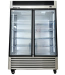 55'' Alaska-Line Stainless Steel Double Glass Door Cooler 50 Cu.Ft., HIT-409