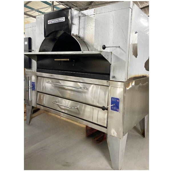 Baker's Pride Double Deck Pizza Oven Stainless Steel Body, FC-616 and Y600, Used FOR01869
