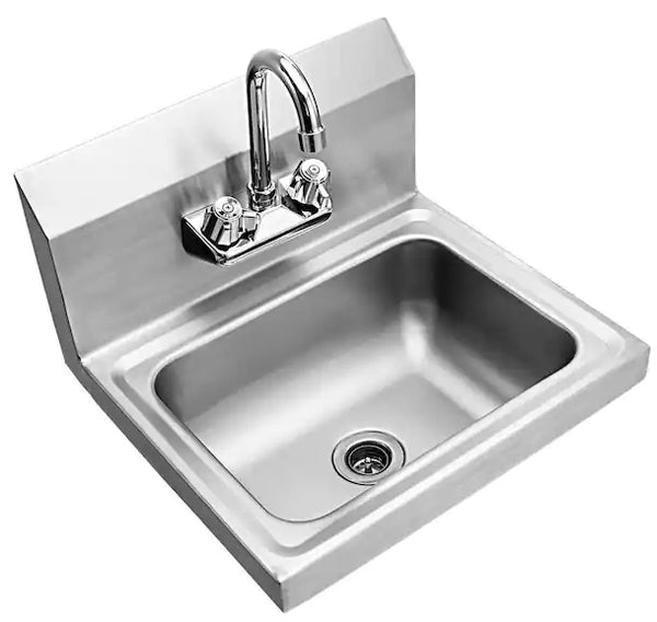 Stainless Steel Hand Sink with Drain Basket HS-17