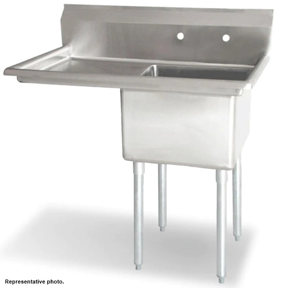 59'' CHEF One Tub Sink with Centre Drain & Left Drainboard CH-2021