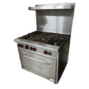 Vulcan 6 Burner Range with Oven Natural Gas Used FOR02168