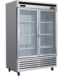 54" Kool-It Signature Double Glass Door Display Cooler 44 Cu.Ft. KBSR-2G