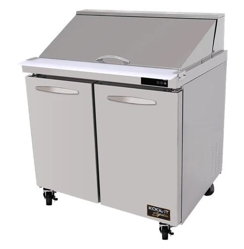 36" Kool-It Signature Mega Top Refrigerated Prep Table with Two Doors KSTM-36-2