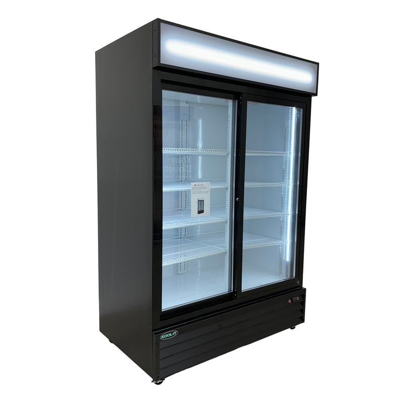Kool-It 52" Double Sliding Glass Door Display Cooler - 40.8 Cu. Ft. - KSM-50