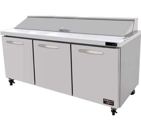 72" Kool-It Signature Refrigerated Prep Table with Three Doors KST-72-3