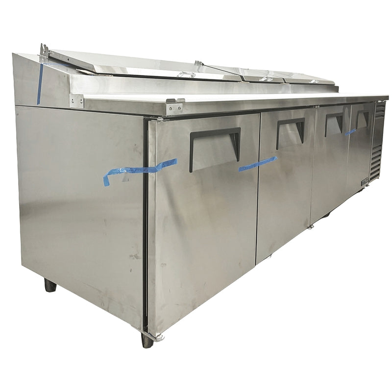 True 119" Refrigerated Pizza Prep Table 4 Door TPP-AT-119-HC