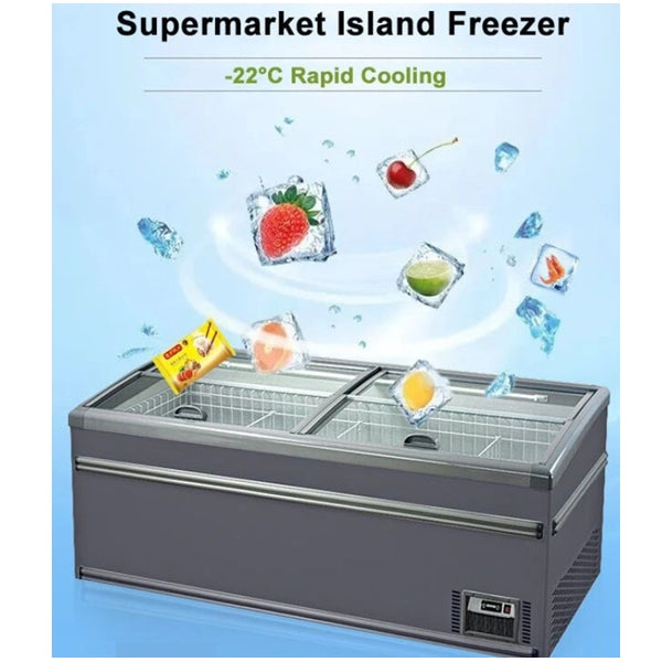 75'' CHEF Island Freezer Supermarket Style Super Size OCEANUS-191 (END)