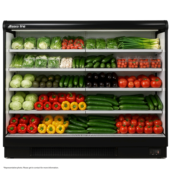Alaska-Line 101'' Open Air Refrigerated Merchandiser with Curtain –  42.3 Cu.Ft. Capacity Remote or Self Contain HIT-22V