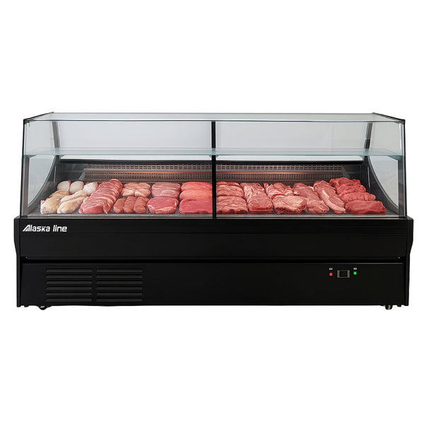 97'' Alaska-Line Square Deli Meat Showcase Cooler with Storage HIT-818