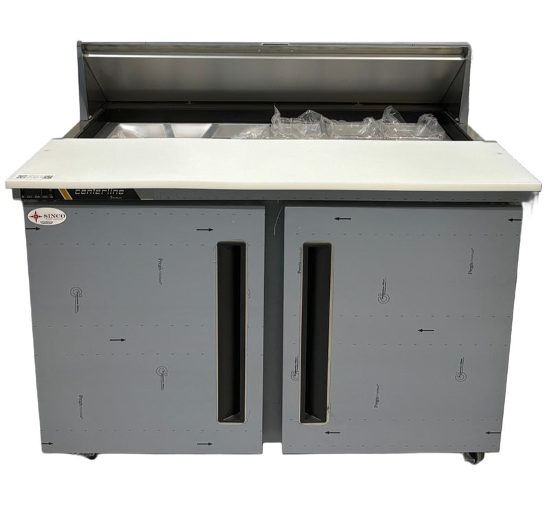 48" Centerline by Traulsen 2 Solid Doors Sandwich/Salad Prep Table CLPT-4812-SD-LR
