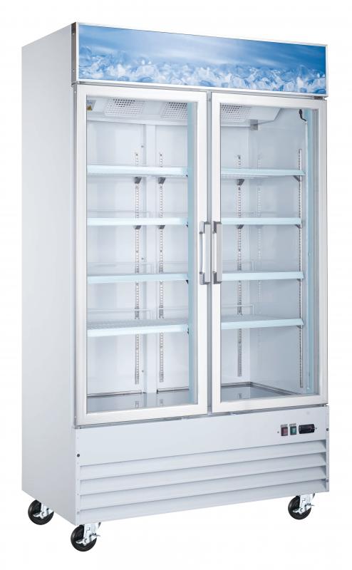Omcan 49'' 2 Door Glass Door Freezer with 29 Cu.Ft. 50031