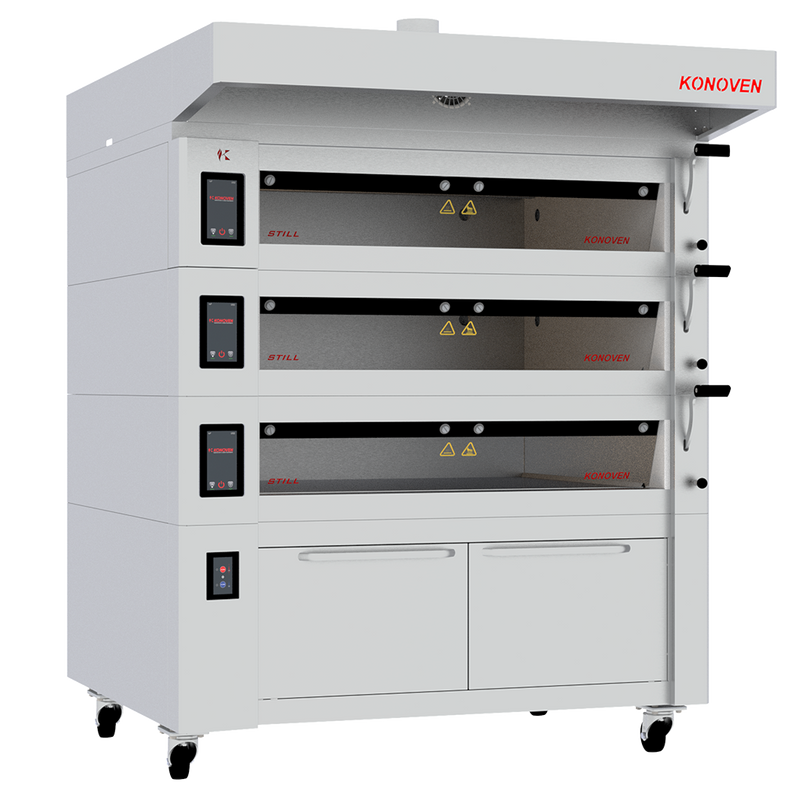 Konoven Electric Deck Oven Standing with Hood & Proofer Digital Utility Panel STILL 120x80 -3
