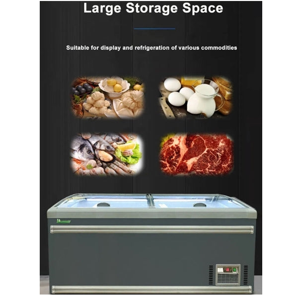 75'' CHEF Island Freezer Supermarket Style Super Size OCEANUS-191 (END)