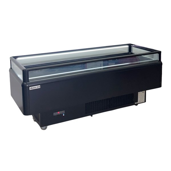 Alaska Line 82'' Dual Temperature Open Display Island Freezer, Cooler HIT-605