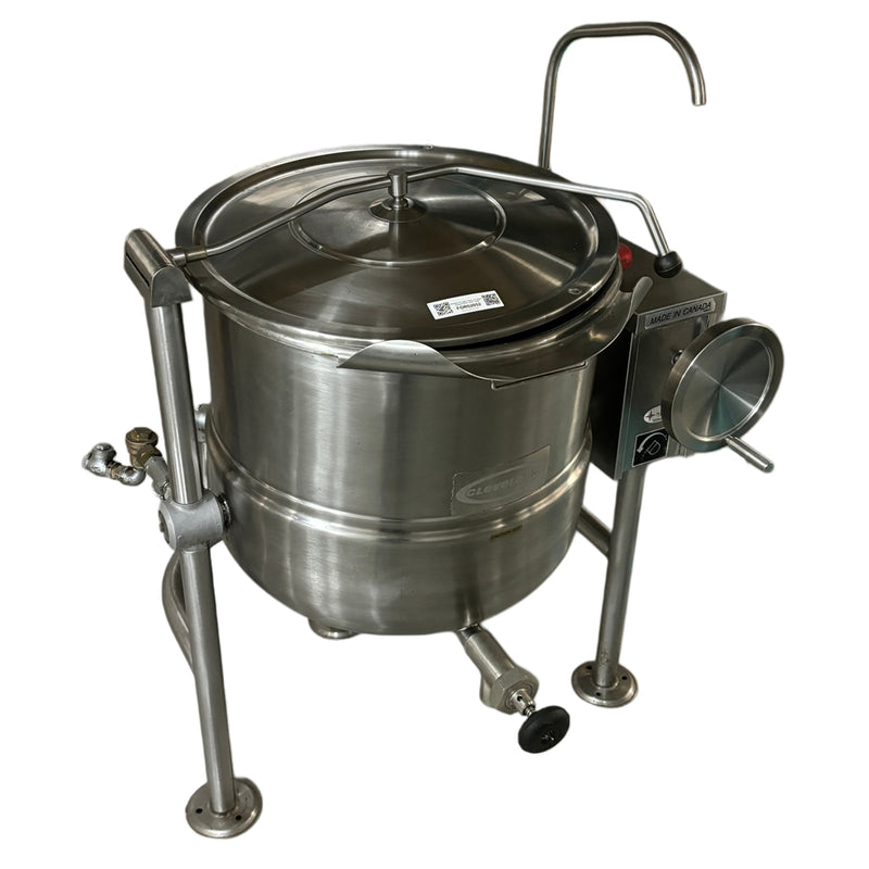 Cleveland Direct Steam Kettle 25 Gallon Tilting 2/3 Steam Jacketed Used FOR02052