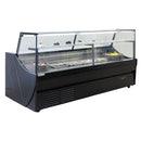 97'' Alaska-Line Square Deli Meat Showcase Cooler with Storage HIT-818