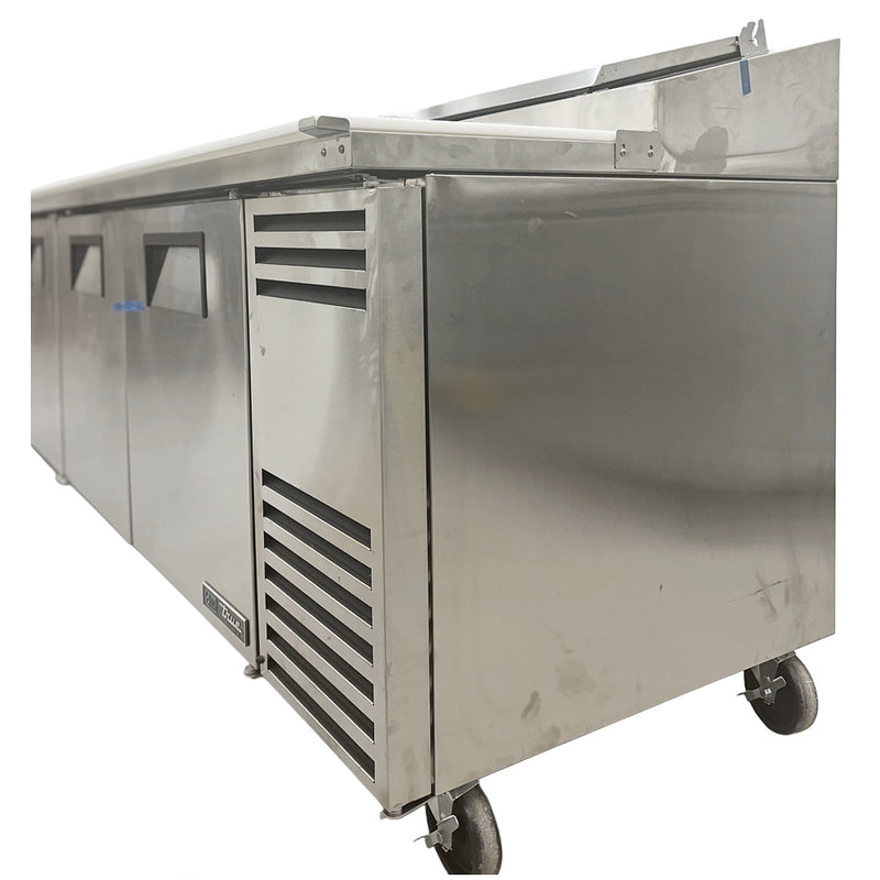 True 119" Refrigerated Pizza Prep Table 4 Door TPP-AT-119-HC