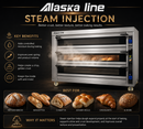 Alaska-Line 73'' Electric with Steam Injection Bakery Three Deck Oven HIT-441