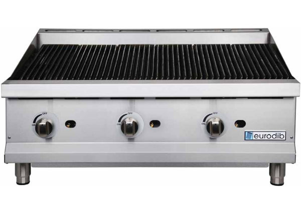 36'' Eurodib Liquid Propane Countertop Radiant Charbroiler CBR36-P