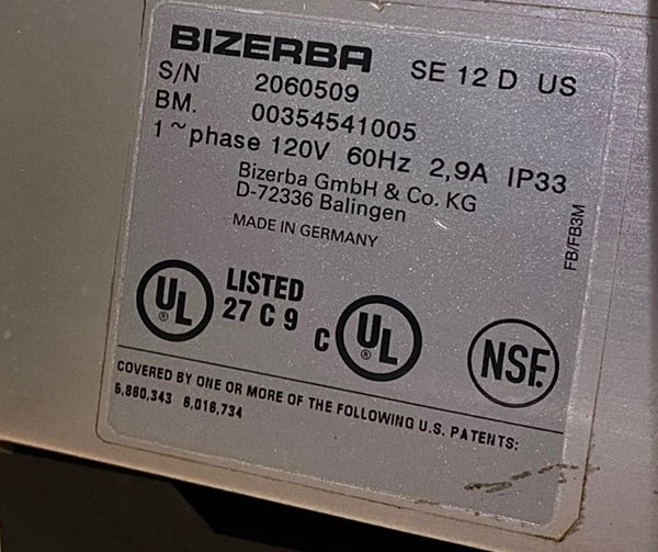 Bizerba Meat Slicer SE12D Used FOR01760