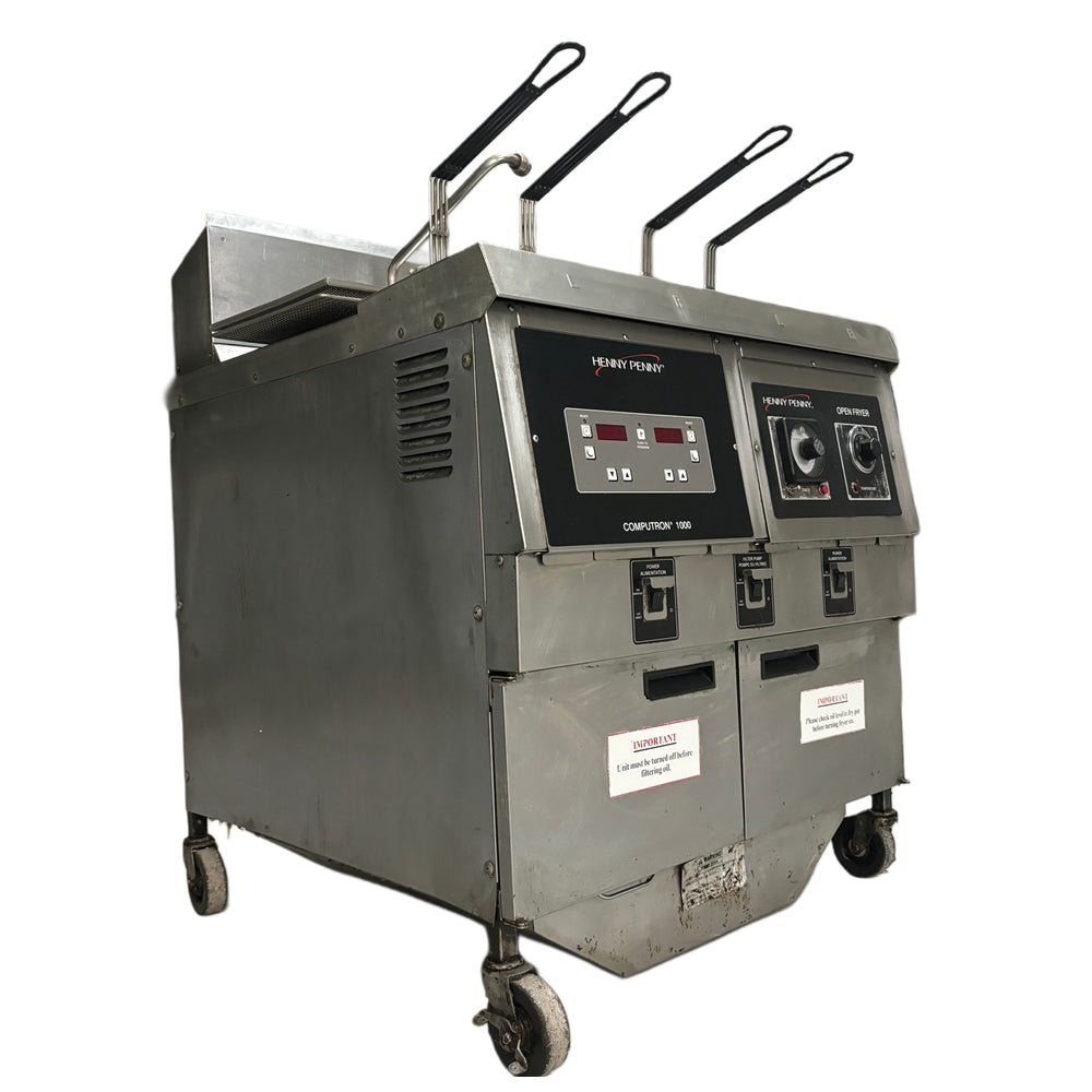 Henny Penny 2-Well Natural Gas Fryer with Computron 1000 Controls Used