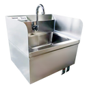 Omcan Fabricated Hand Sink with Knee Valve Assembly and Side Splashes 46512