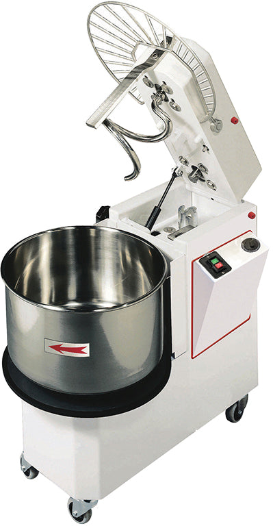 Omcan Heavy-Duty Spiral Dough Mixer With Raising Head And Removable Bowl 41549
