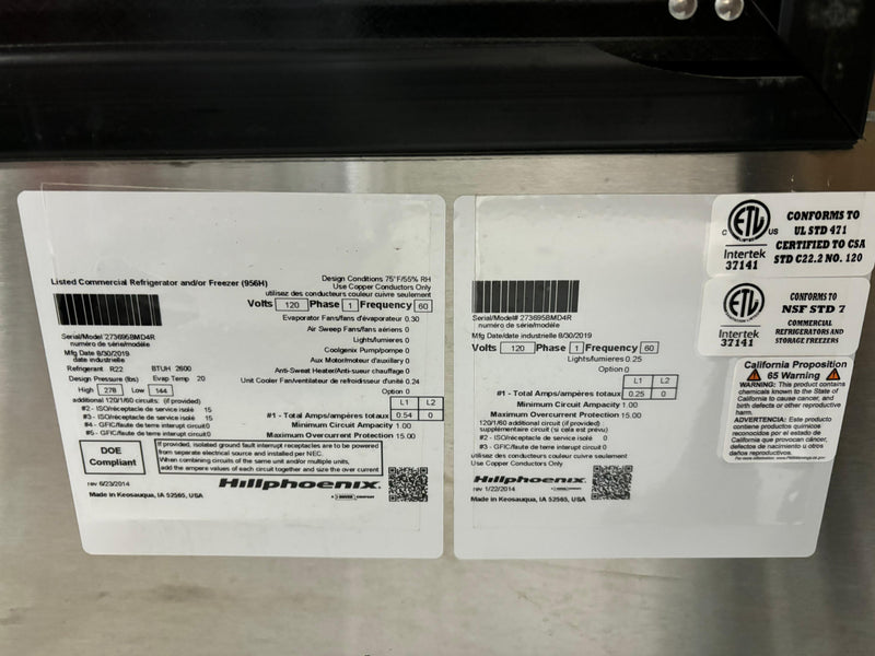 50'' Hillphoenix Open Air Display Cooler Used FOR02180