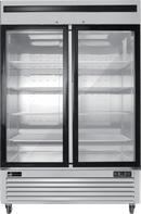 40'' EFI Bottom Mount Reach In Double Glass Door Cooler 35.3 Cu.Ft. C2-39GDSVC