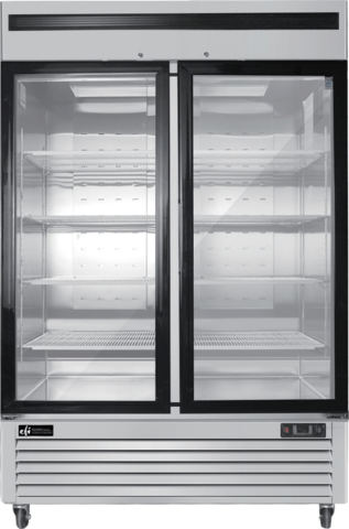 40'' EFI Bottom Mount Reach In Double Glass Door Cooler 35.3 Cu.Ft., C2-39GDSVC