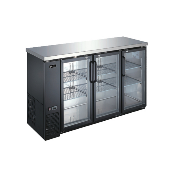EFI 72″ 3 Door Glass Back Bar Refrigerator CBBGD3-72CC