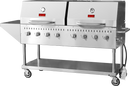 Omcan Stainless Steel Propane Outdoor BBQ Grill, 8 Burners 47353