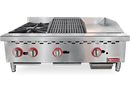 Omcan 36″ Gas Combination Hot Plate, Charbroiler and Griddle Combo 48086
