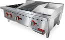 Omcan 36″ Gas Combination Hot Plate, Charbroiler and Griddle Combo 48086