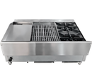 Omcan 36″ Gas Combination Hot Plate, Charbroiler and Griddle Combo 48086