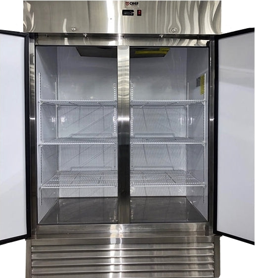 55'' CHEF Reach in Freezer Double Door 49 Cu.Ft - ST-49BF
